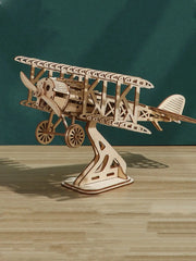 Wooden 3D puzzle, DIY crafts, biplane model kits, handmade gifts
