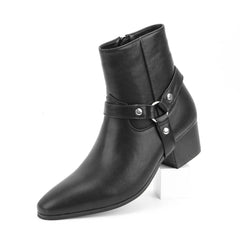 Men's high-heeled Chelsea boots, double elastic