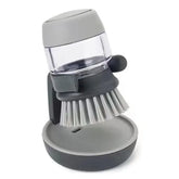 Dish brush with soap dispenser, palm brush, dishwashing brush, kitchen scrubbing brushes with holder, draining tray