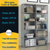 Simple storage shelf, multi-layered clutter storage shelf, bookcase organizer, easy assembly for bedroom or bookcase