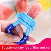 Cuillère d'alimentation en silicone pour bébé, sucette de meulage de fruits, mailles complémentaires