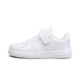 Black children's shoes, leather sports sneakers for boys aged 6 to 12, casual, tennis style, new 2024 collection