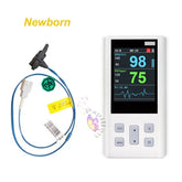 Portable pulse oximeter monitor for heart rate and oxygen saturation with SpO2, veterinary medical grade, with memory