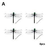 Dragonfly insect simulation, mosquito repellent model, outdoor hanging ornaments, repellent tool for garden and farm, 4 or 10 pieces