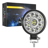 Lampe de travail LED ronde pour voiture, modèle privé, budgétaire 21LED, lumière auxiliaire, lumière de modification de véhicule tout-terrain, 3 po