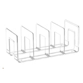 Clear plastic handbag organizer, 4 sections, closet shelf divider, handbag display stand, storage organizer rack
