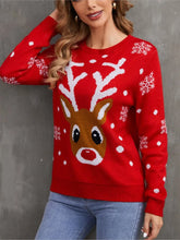 Pull de noël à col rond, tricoté, élégant, décontracté, ample, pour fête, nouvelle mode, automne et hiver