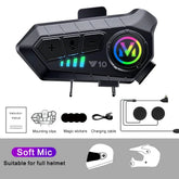 Bluetooth 5.3 Headset Wireless Hands-Free Phone Call Kit Waterproof Motorcycle Earphone MP3 Music Player Speaker for Motorcycle