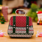 Metal storage box for Christmas decoration, handbag shape, 18 jars, jewelry case, children's gift, storage boxes, open Christmas party, 2024