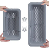 Passoire extensible pour évier, panier de lavage, égouttoir, vaisselle sèche, légumes, pâtes, ustensile de cuisine, outil essentiel pour la maison, gris