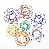 Jouets éducatifs Fidget pour enfants et adultes, panier de fleurs de décompression Mandala et anneau en acier, cadeau sensoriel d'halloween et de noël