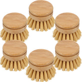 Natural bamboo kitchen dish brush, kitchen cleaning tool, eco-friendly brush head for washing pots and pans