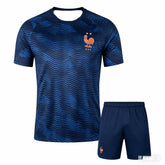 Nouvel ensemble de t-shirts pour hommes 2026 - Maillot de l'équipe nationale française - Tenue d'entraînement d'été - Haut de sport pour adulte - Short