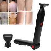 Rasoir électrique 2 en 1 pour le visage, Rechargeable, poignée pliable, épilation du dos, toilettage pour le corps des hommes