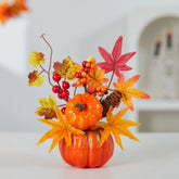 Décor de fête à thème d'automne, ornements de feuilles d'érable et de tournesol, Festival de récolte de bonsaï pour Thanksgiving, bricolage, joyeux Halloween, 2025