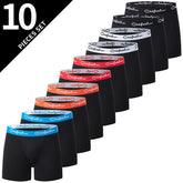 5/7/10PCS Men's Printed Thermal Underwear Set, Teenage Fashion Comfortable Plus Size Base Short
