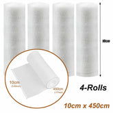 Gauze bandage roll with adhesive tape, 4 rolls, white gauze wrap, breathable gauze wrap, used for first aid, wound care and supplies
