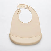 Waterproof silicone baby bibs, solid color, 6-speed adjustable, saliva pocket, burp cloths for babies, newborn accessories