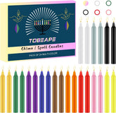 24 pièces de 4 cires colorées, sans goutte à goutte, sans fumée, sans parfum, bougies de dîner pour la maison, tirées à la main, de haute qualité, adaptées à l'église, au mariage, aux fêtes, aux situations d'urgen