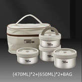 Stackable Stainless Steel Bento Lunch Container Portable Lunch Box