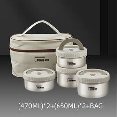 Stackable Stainless Steel Bento Lunch Container Portable Lunch Box