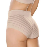 Women's seamless high-waisted briefs, sheer mesh, high elasticity, tummy control, ice silk underwear, sexy lingerie