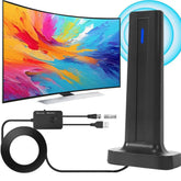 Antenne de télévision numérique pour Smart TV antenne de télévision intérieure antenne HDTV de réception longue portée prend en charge 4K 1080p avec Base de bâton