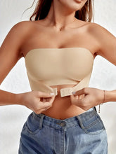 Strapless bra for women, unpadded, seamless, front button, comfortable and smooth underwear