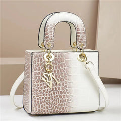 Luxury Leather Handbags for Women, Shoulder Bag, Top Handle, Trendy
