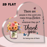 Plaque souvenir en forme de cœur en acrylique, 1 pièce, cadeaux pour collègue, bureau, enterrement, retraite, journée des enseignants, décoration de la maison