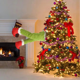 Children's plush Christmas tree decoration, door decoration, Santa's elf legs, home showdown ornaments, gift, surprise supplies