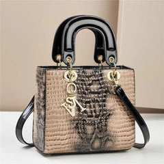 Luxury Leather Handbags for Women, Shoulder Bag, Top Handle, Trendy