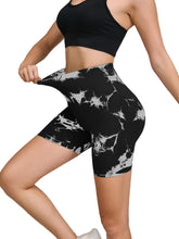 Pantalon de Fitness sans couture teint par nouage pour femmes, taille haute et levage des hanches, short serré de sport, course à pied, Sexy, pêche, Fitness, Yoga