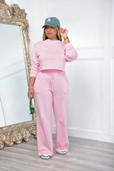 Women's clothing set, sweater + pants, 2 pieces, thick and warm winter suits, solid color, casual tracksuit