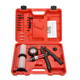 ALLSOME – Car Auto Diagnostic Tool, Portable Vacuum Gun Pump, Brake Bleeder Adapter, Fluid Reservoir, Oil Tester, Tool Kit