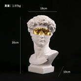 European home decor, David head resin statues, modern abstract art bust sculpture, practical sketch art