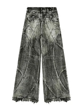 2025 NewY2k Streetwear Punk Hip Hop Women's Grunge Baggy Ripped Denim Pants Gothic Vintage Distressed Wide Leg Goth Jeans
