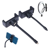 Anneau lumineux pour selfie en direct, tuyau flexible, clip pour téléphone portable, support rapide, adapté pour smartphone