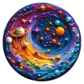 Puzzle en bois sur le thème de l'espace adapté aux adultes – Puzzle intellectuel de forme irrégulière stimulant, respectueux de l'environnement