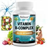 Complément complexe de vitamine B, contenant d'acide folique et de la vitamine C, soutient l'énergie, la santé immunitaire, le supplément antioxydant