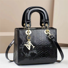 Luxury Leather Handbags for Women, Shoulder Bag, Top Handle, Trendy