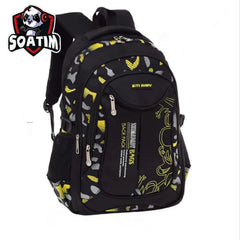 SR-Waterproof Primary School Backpack for Boys, Book Bag, Orth4WD