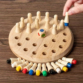 Jeu de mémoire en bois, Puzzle d'échecs éducatif pour enfants et adultes, niveau de compétence intermédiaire, jeu de société familial Portable