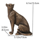 Vintage animal statue for home decor, Auckland sculptures and figurines, home ornaments, desk decoration, retro leopard
