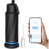 Bouteille d'eau intelligente Vita avec rappel pour boire de l'eau, bouteilles d'eau isolées sous vide sans BPA avec paille filtrante, prise Bluetooth