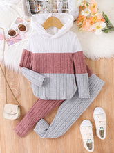 Two-piece outfit for girls aged 2 to 7 years, new autumn and winter style, comfortable and cute, assorted pink, white and gray, Pit Strip
