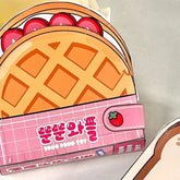 Handmade Waffle Maker Book, Silent Accessory, with Bonnet, Equipment Pack, Sticker, Nail Salon, Montessori Birthday Gift