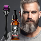 Huile essentielle de barbe riche en huile de ricin, croissance de la barbe et toilettage adoucir nourrir soin de la barbe rouleau longueur d'aiguille inférieure à 0,25 mm