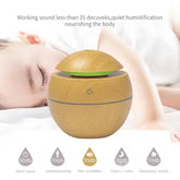 Humidificateur d'air ultrasonique USB, diffuseur d'arôme, Grain de bois, veilleuse LED, diffuseur d'huile essentielle électrique, aromathérapie pour la maison, 130ML
