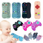 Anneau de dentition en Silicone Montessori pour bébé, jouets sensoriels avec télécommande pour tout-petits, cadeau pour garçons et filles
